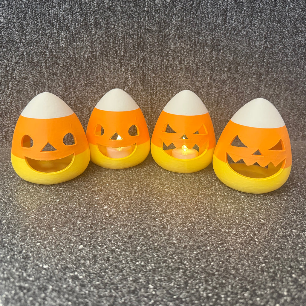 Spooky Candy Corn Tea Light
